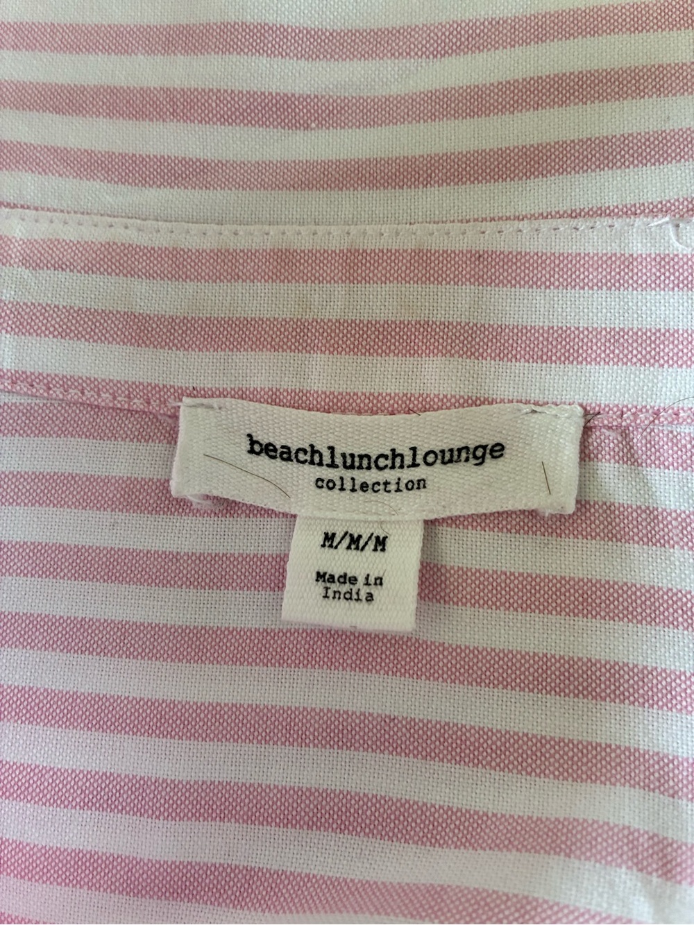 BeachLunchLounge Collection Pink and White Striped Button-Down Shirt - Picture 2 of 5